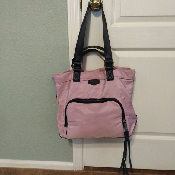 Aimee Kestenberg Lighten Up Tote Purse Handbag Nylon and Leather Blush Pink - Picture 1 of 15
